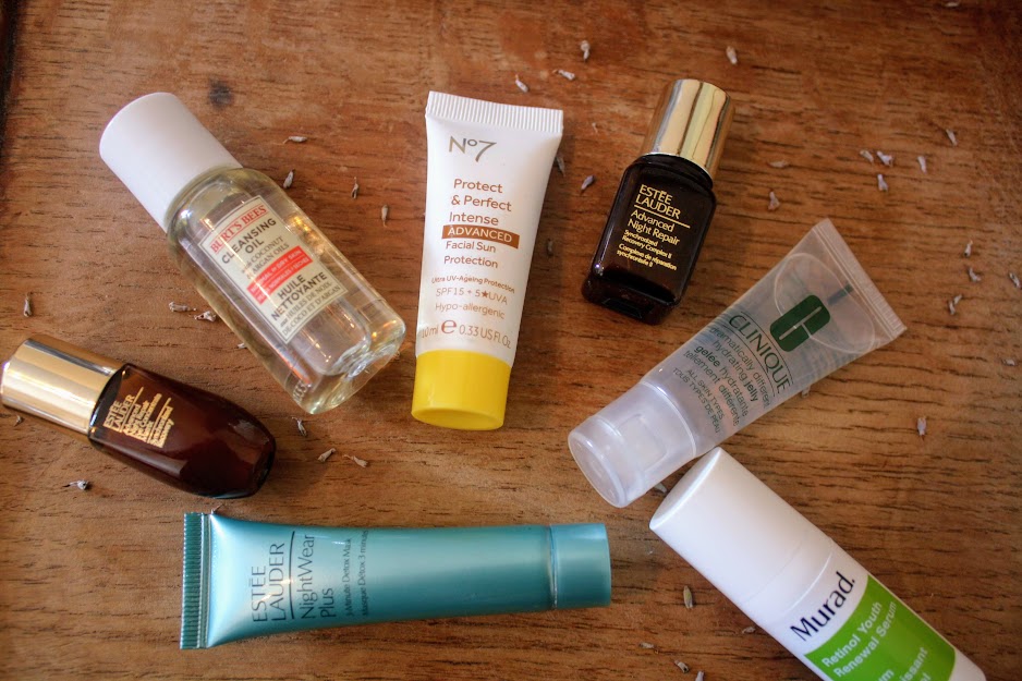 various skincare products