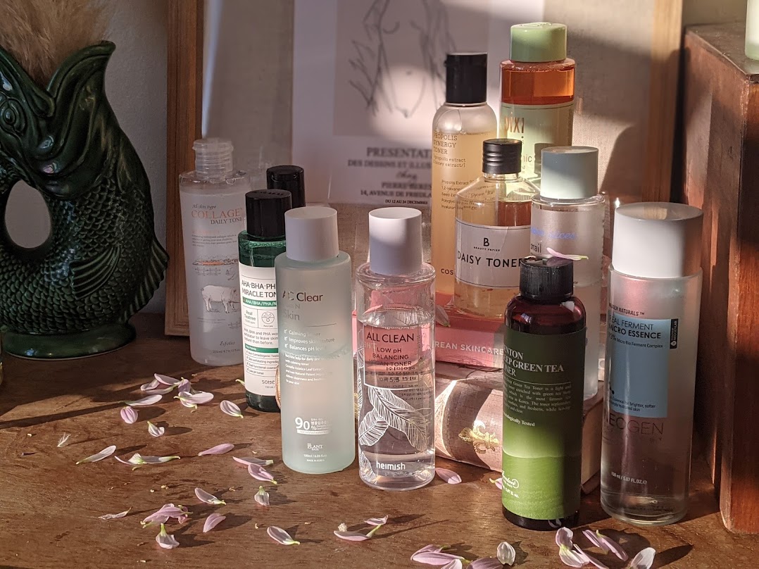 collection of toner bottles