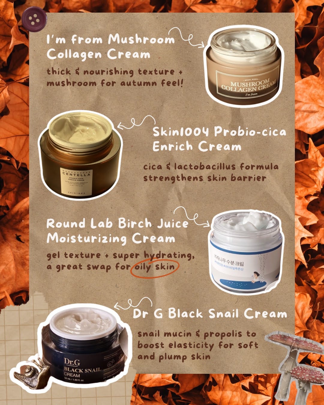 autumn skin creams